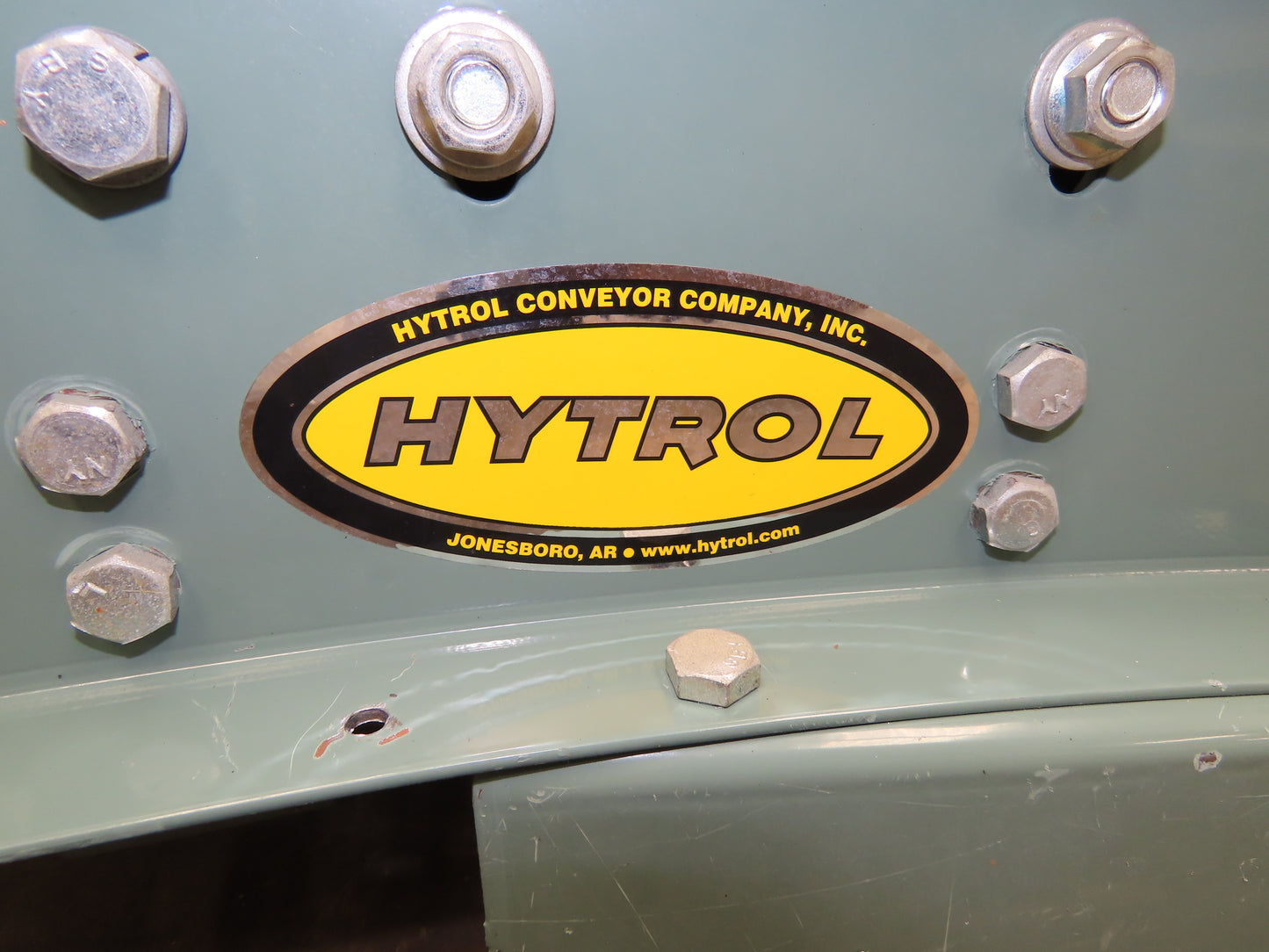 Hytrol 18"x 90° RH Curve Accumulation Roller Conveyor 15"BF V-Belt Slave Drive