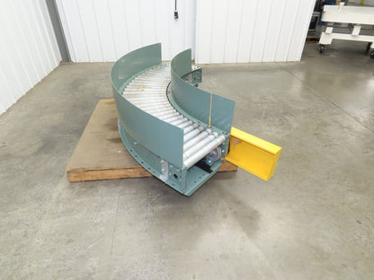 Hytrol 18"x 90° RH Curve Accumulation Roller Conveyor 15"BF V-Belt Slave Drive