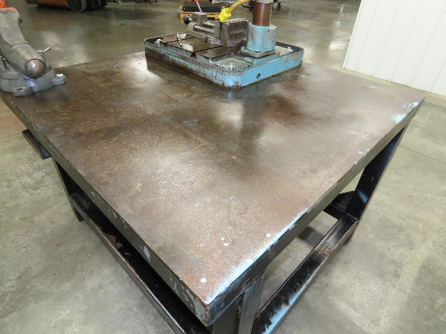 Clausing 20" Variable Speed Drill Press Weld Table 48x48" Wilton Bullet Vise