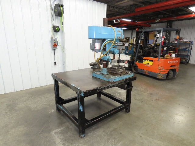 Clausing 20" Variable Speed Drill Press Weld Table 48x48" Wilton Bullet Vise