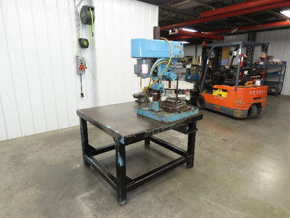 Clausing 20" Variable Speed Drill Press Weld Table 48x48" Wilton Bullet Vise