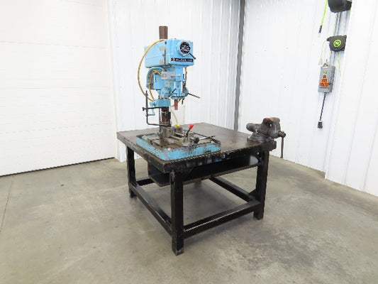 Clausing 20" Variable Speed Drill Press Weld Table 48x48" Wilton Bullet Vise