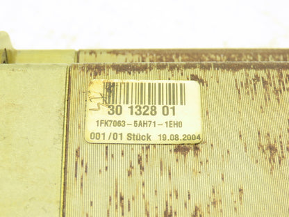 Siemens 1FK7063-5AH71-1EH0 AC Servo Motor 261V 11Nm 7200rpm 3Ph 24VDC Brake