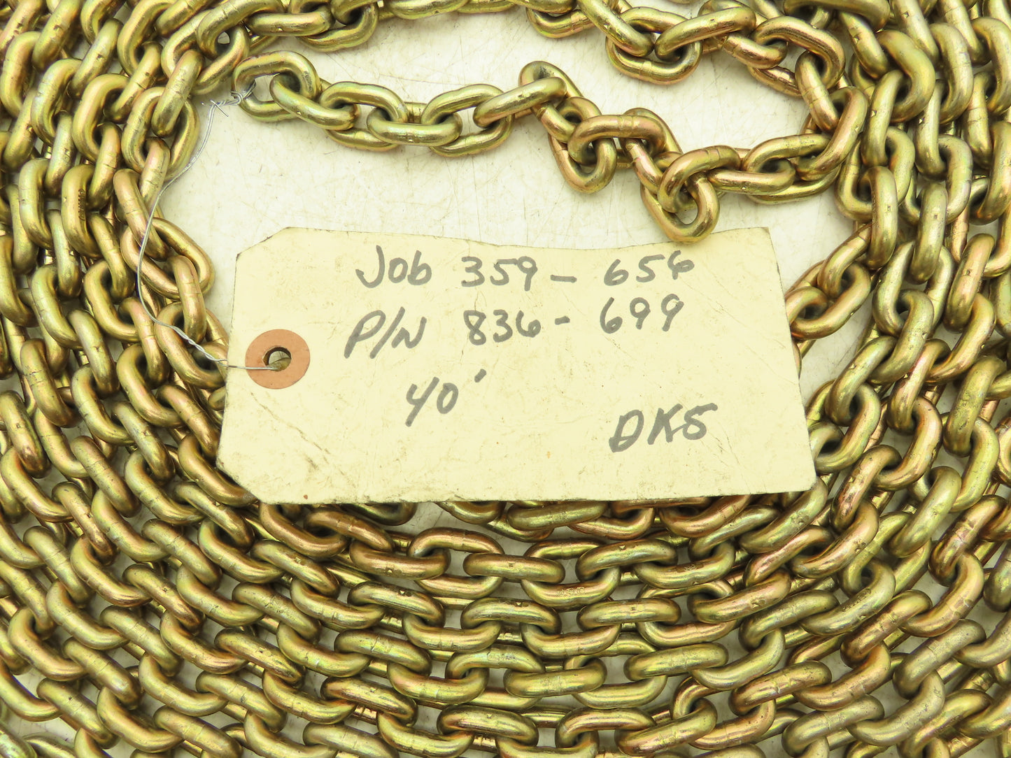 Demag Crane 836-699 Electric Hoist Link Chain 27' Length  -Chain Only