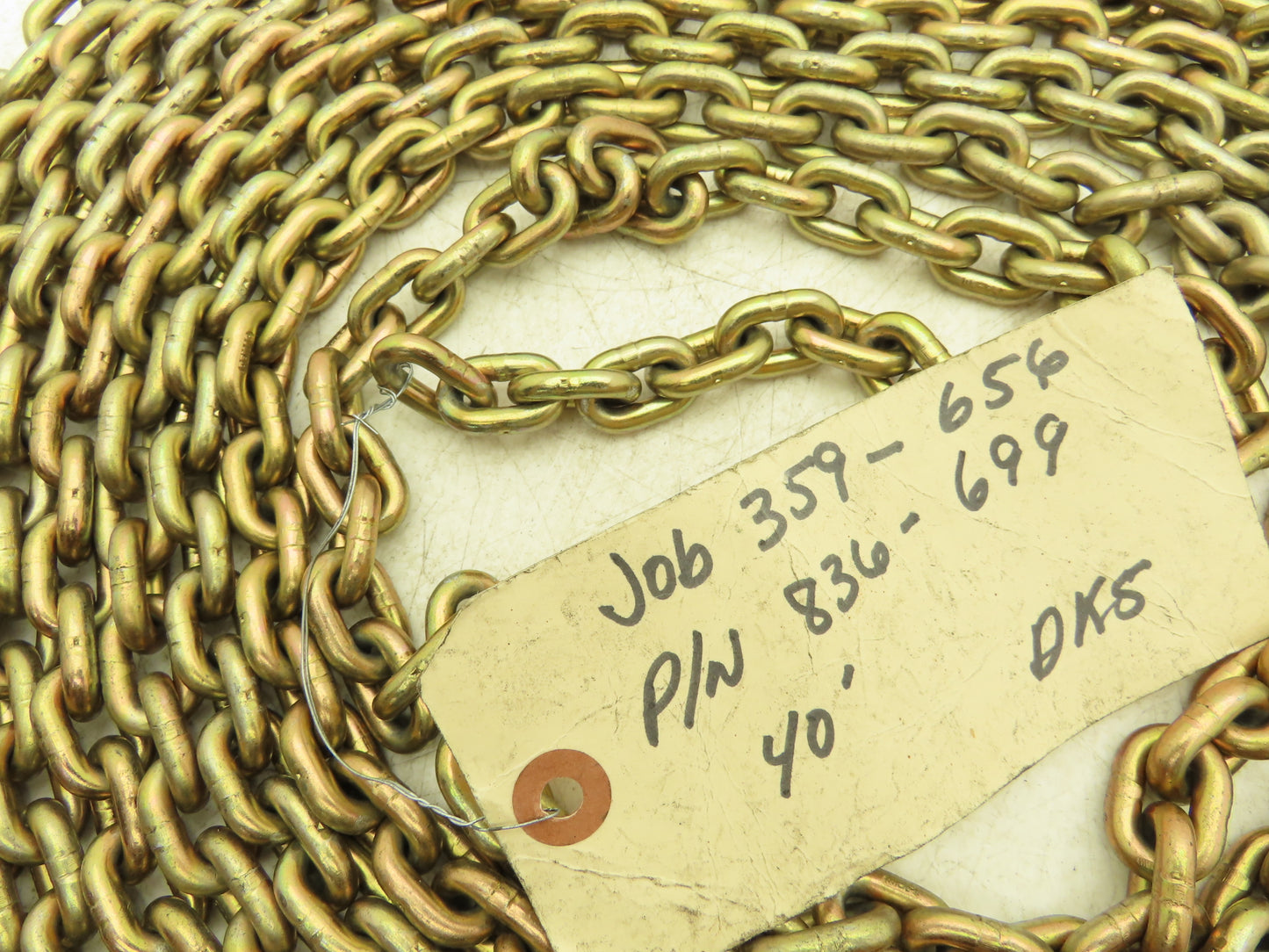 Demag Crane 836-699 Electric Hoist Link Chain 27' Length  -Chain Only