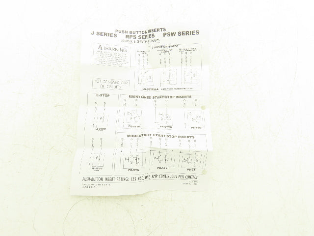 Duct-o-Wire PB-STMM E-Stop Pushbutton 30mm Emergency Stop with Tag