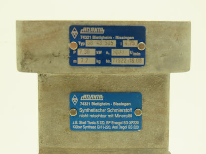 Atlanta 58 43 905 Inline Servo Gearhead Gearbox Reducer 4.75:1 1052rpm