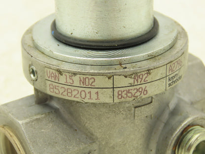 Krom Schroder VAN15-N02 Solenoid Valve 1/2" NPT Aluminum Body No Coil 2 Way Gas