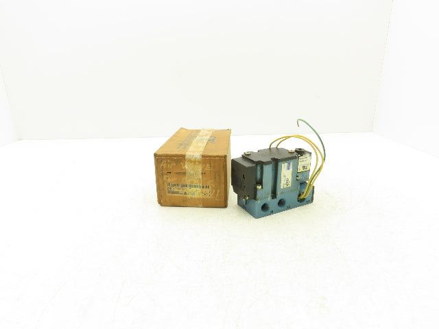 Mac 6311D-000-PM-111DA Pneumatic Solenoid Piloted Valve 4/2 Way 120VAC 150 PSI