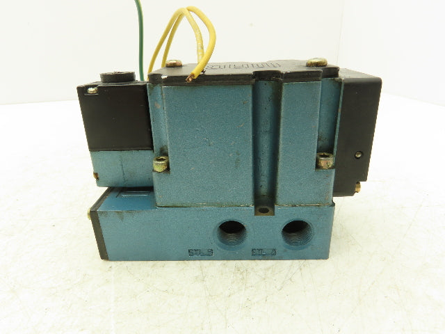 Mac 6311D-000-PM-111DA Pneumatic Solenoid Piloted Valve 4/2 Way 120VAC 150 PSI