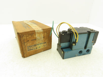 Mac 6311D-000-PM-111DA Pneumatic Solenoid Piloted Valve 4/2 Way 120VAC 150 PSI