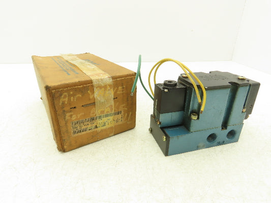 Mac 6311D-000-PM-111DA Pneumatic Solenoid Piloted Valve 4/2 Way 120VAC 150 PSI