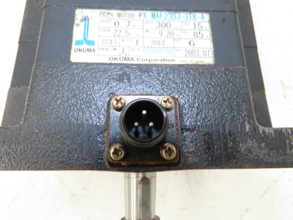 Okuma PX-MAF230J-3TB-A AC Servo Motor 0.7kW 85V 3PH 300 RPM Encoder ER-JF-7200D