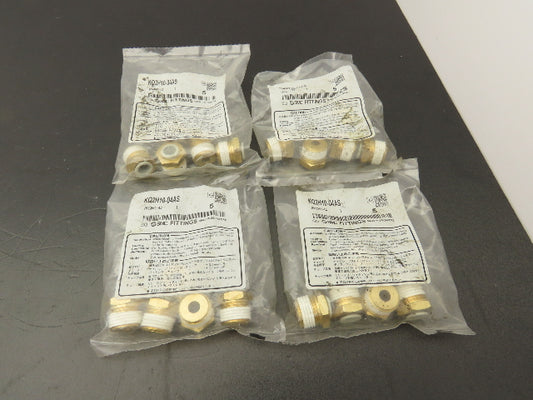 SMC KQ2H10-04AS Male Connector Push Fitting 10mm Tube x 1/2"RC Brass  Lot of 20