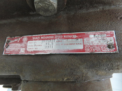 Browning 307SM15 Hollow Shaft Reducer 14.7:1 Ratio Gearbox 47Hp 119RPM *Modified