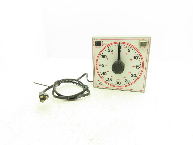 Gralab Model 171 Dual Scale 60 Minute Timer 8" Dial w/Buzzer & Min/Sec Hand 120V