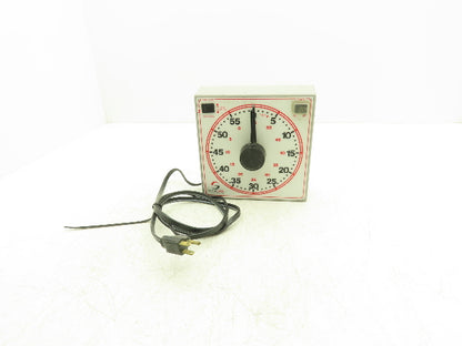 Gralab Model 171 Dual Scale 60 Minute Timer 8" Dial w/Buzzer & Min/Sec Hand 120V