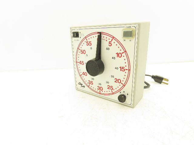 Gralab Model 170 Dual Scale Timer 8" Dial w/Buzzer Volume Control 60 Hour 120V