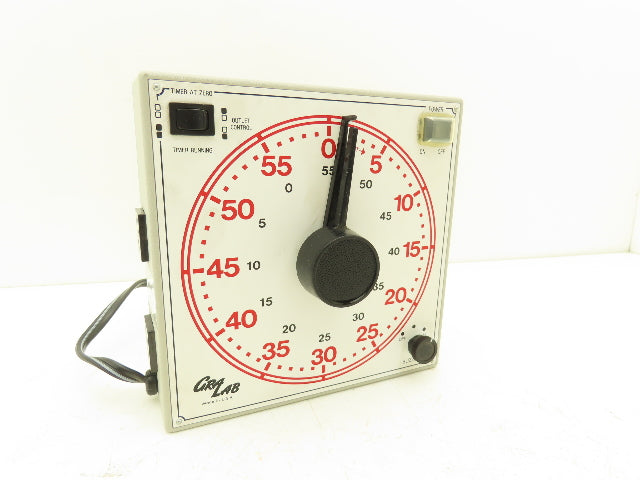 Gralab Model 170 Dual Scale Timer 8" Dial w/Buzzer Volume Control 60 Hour 120V