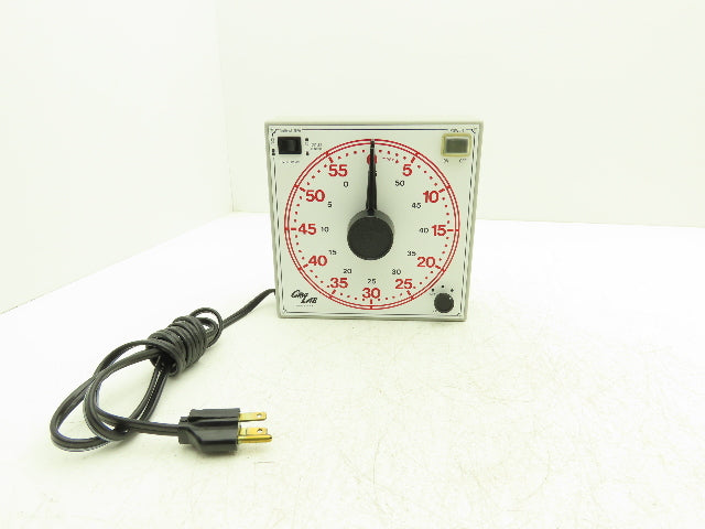 Gralab Model 170 Dual Scale Timer 8" Dial w/Buzzer Volume Control 60 Hour 120V