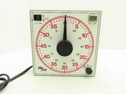 Gralab Model 170 Dual Scale Timer 8" Dial w/Buzzer Volume Control 60 Hour 120V