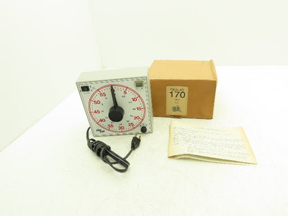 Gralab Model 170 Dual Scale Timer 8" Dial w/Buzzer Volume Control 60 Hour 120V