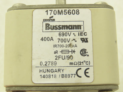 Bussman 170M5608 Fuse 400A High Speed 690V Type FU Class aR