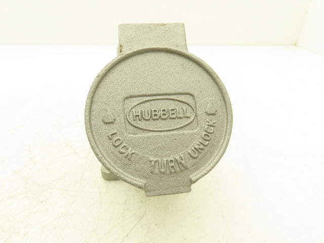 Hubbell HBL21447 Hubbellock Angled Flanged Inlet 3/4" 20A 250VDC 30A 600VAC