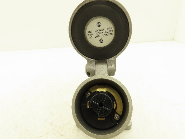 Hubbell HBL21447 Hubbellock Angled Flanged Inlet 3/4" 20A 250VDC 30A 600VAC