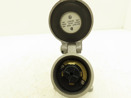 Hubbell HBL21447 Hubbellock Angled Flanged Inlet 3/4" 20A 250VDC 30A 600VAC