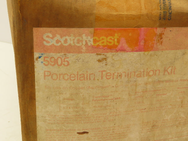 3M Scotchcast 5905 Porcelain Termination Insulator Kit 15KV 650A