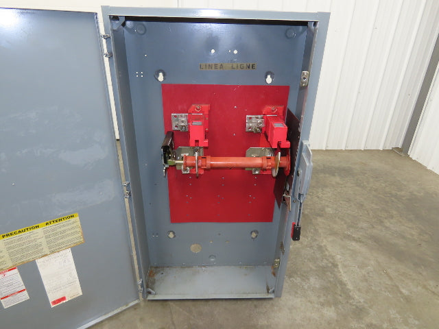 Square D HU265 Safety Disconnect Switch 400A 600V 2 Pole Non Fused Single Phase