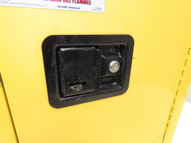 Justrite 890400 Sure-Grip EX 4 Gallon Capacity Yellow Flammable Cabinet