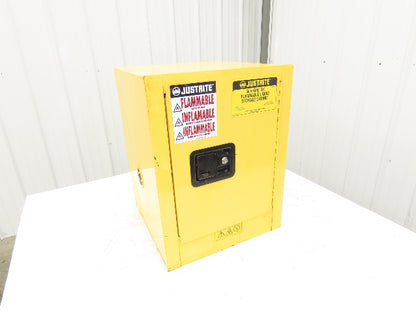 Justrite 890400 Sure-Grip EX 4 Gallon Capacity Yellow Flammable Cabinet