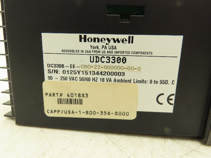 Honeywell DC330B-EE-000-22-000000-00-0 UDC3300 Digital Temperature Controller