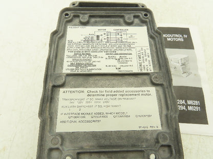 Honeywell M6284F1021 Modutrol IV Actuator Motor Non-Spring Return 120V 90/160°
