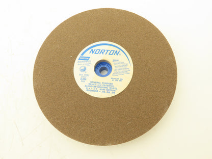 Norton 6A091 8x1x1" Bench & Pedestal Alundum Grinding Wheel Medium 60/80