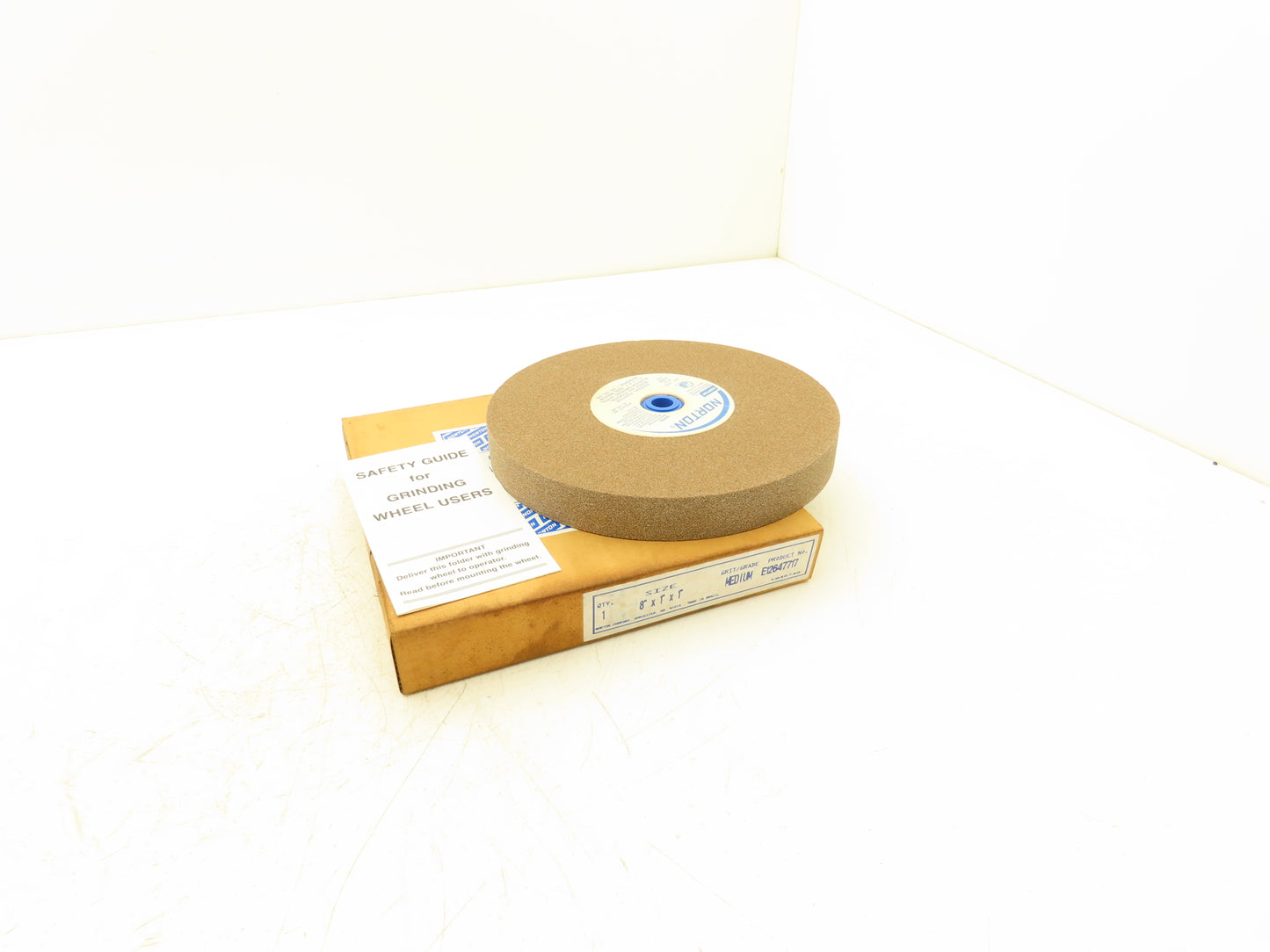 Norton 6A091 8x1x1" Bench & Pedestal Alundum Grinding Wheel Medium 60/80