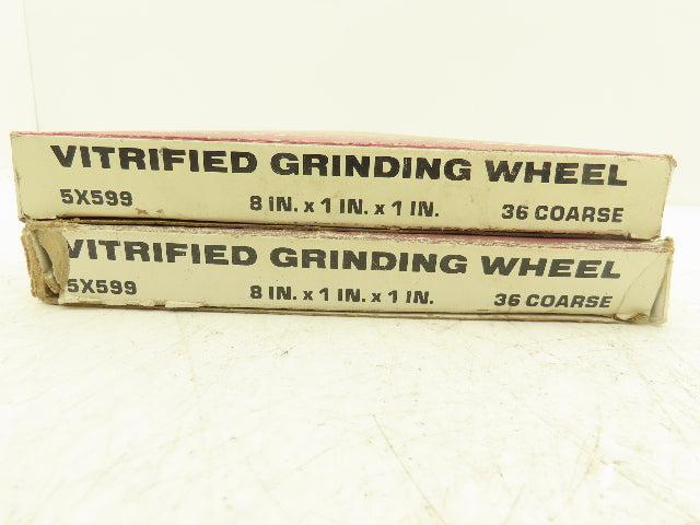 Dayton 8x1x1" Bench & Pedestal Vitrified Grinding Wheel Coarse 36 Grit Lot of 2