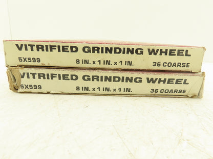 Dayton 8x1x1" Bench & Pedestal Vitrified Grinding Wheel Coarse 36 Grit Lot of 2