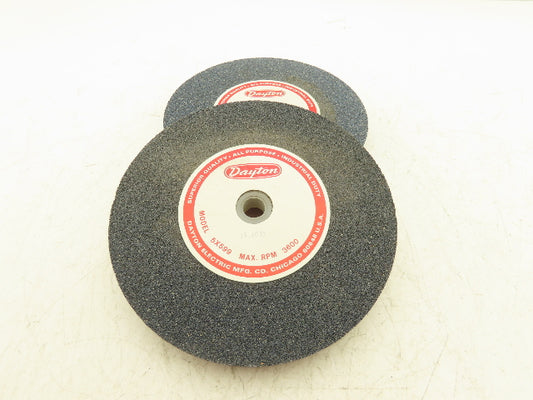 Dayton 8x1x1" Bench & Pedestal Vitrified Grinding Wheel Coarse 36 Grit Lot of 2