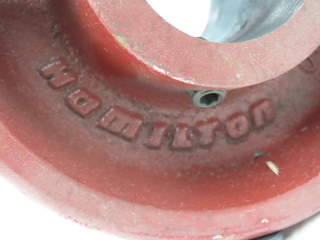 Hamilton 040875 V-Grooved Metal Wheel 6" Dia 2-3/4" Face 1-15/16" Bore Lot of 4