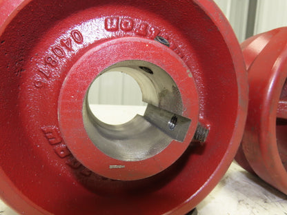 Hamilton 040875 V-Grooved Metal Wheel 6" Dia 2-3/4" Face 1-15/16" Bore Lot of 4