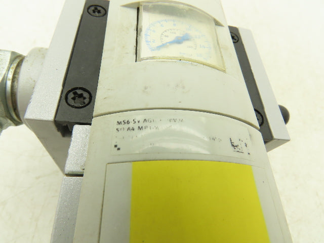 Festo MS6-SV-AGD-E-10V24-SO-MP1-WPB-UL1 Soft Start Quick Exhaust Valve w/Gauge