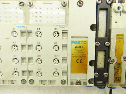 Festo 537956 /MPA2-FB-EMS-4 Air Solenoid Valve Manifold CPX-AB-8-M8-3POL 24VDC