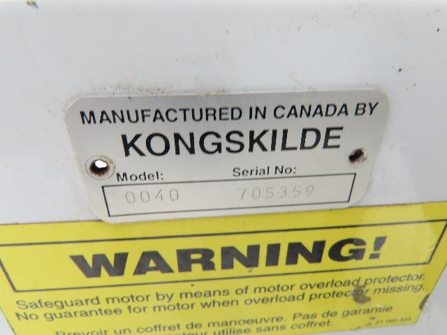 Kongskilde TRL-40 High Pressure Grain Blower 5Hp Backward Incline 7x6" Conveying