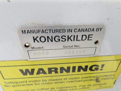 Kongskilde TRL-40 High Pressure Grain Blower 5Hp Backward Incline 7x6" Conveying