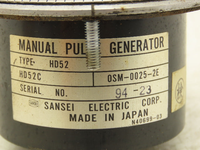 Sansei HD52 CNC Manual Pulse Generator Handwheel Control OSM-0025-2E HD52C