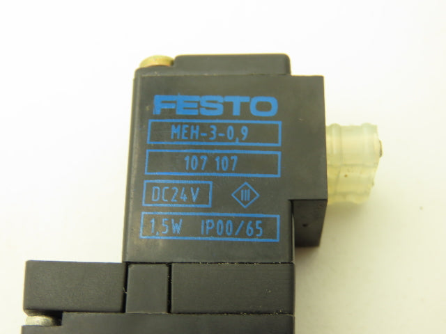 Festo MEH-5/3G-4.0 Solenoid/Pneumatic Valve 24VDC 120 PSI