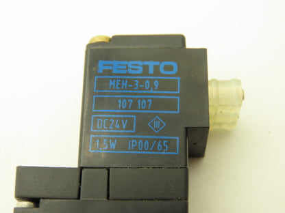Festo MEH-5/3G-4.0 Solenoid/Pneumatic Valve 24VDC 120 PSI